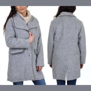 Steve Madden Womens Fall Wool Blend MIDI Coat Small Retail $200